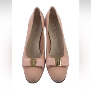 Salvatore Ferragamo Boutique Lillaz Vara Pink Leather Loafers